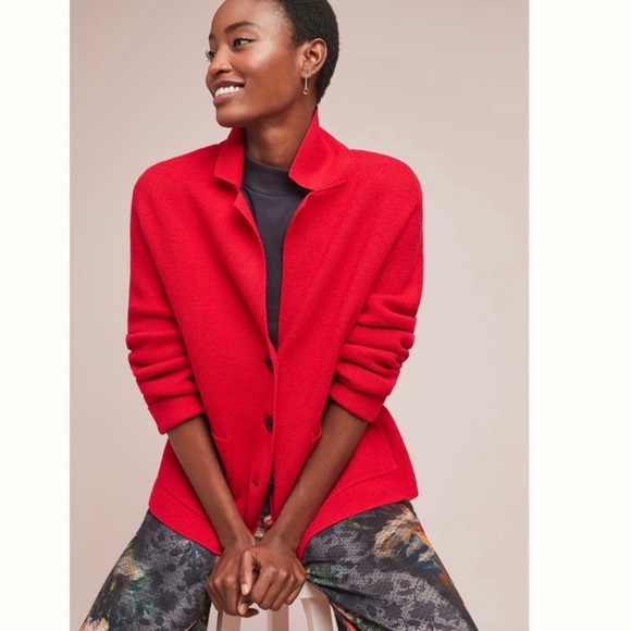 Anthropologie Sandy Wool Cotton blend Sweater Jacket XS - Picture 1 of 11